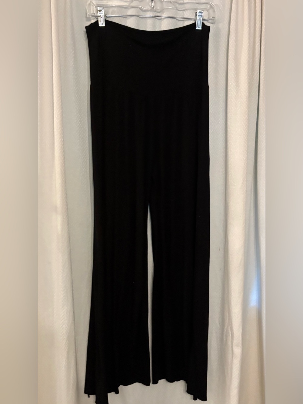 Black Palazzo Pants with Slits in the Sides